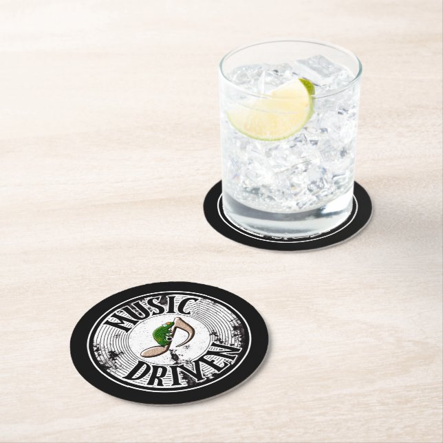 Music driven  round paper coaster (Insitu)