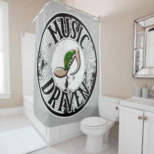 Music driven shower curtain
