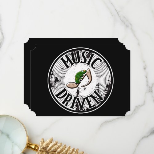 Music driven  thank you card