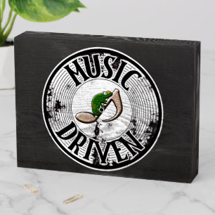 Music driven  wooden box sign