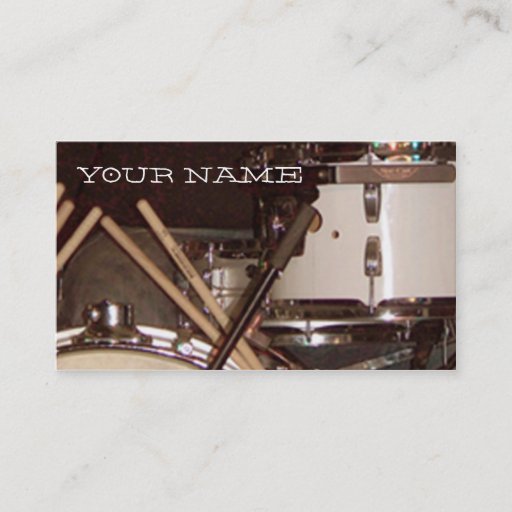 Customizable Music Drum Business Card
