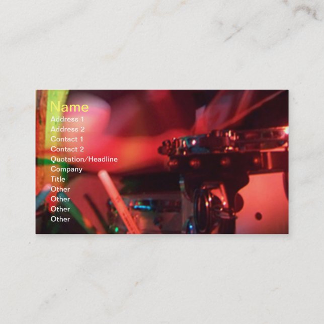 Music Drum Business Card (Front)