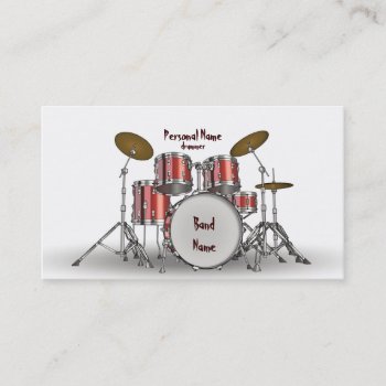 Music Drummer Business Card by zlatkocro at Zazzle