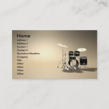 Music_drums Business Card by 3dbacks at Zazzle