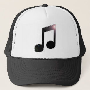 Music Notes Unisex Sandwich Snapback Cap Solid Color Hats 
