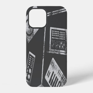 Music elements: vintage seamless background. iPhone 12 case