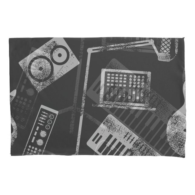 Music elements: vintage seamless background. pillow case (Front)