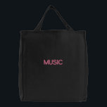 MUSIC EMBROIDERED TOTE BAG<br><div class="desc">BAG</div>