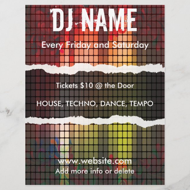 Music Equalizer Bars Flyer (Front)