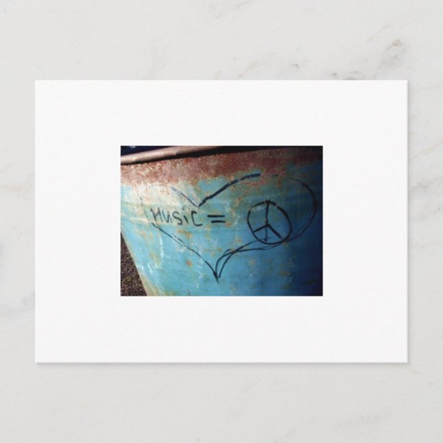 music equals peace postcard (Front)