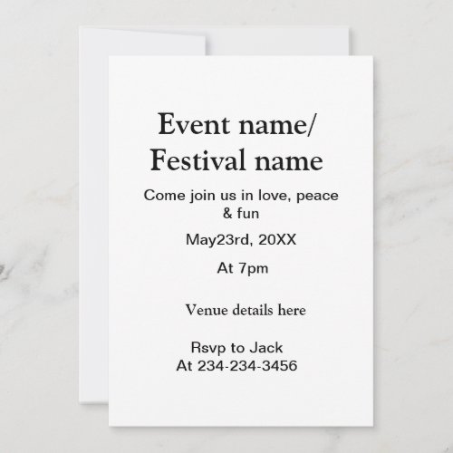 Music event festival name details here add date ye invitation