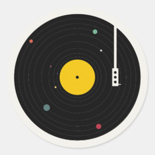 Music Everywhere Florent Bodart Classic Round Sticker