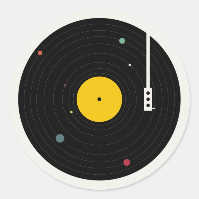 Music Everywhere | Florent Bodart Classic Round Sticker (Front)