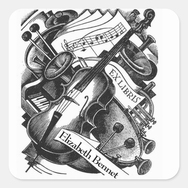 Music Ex Libris bookplate (Front)