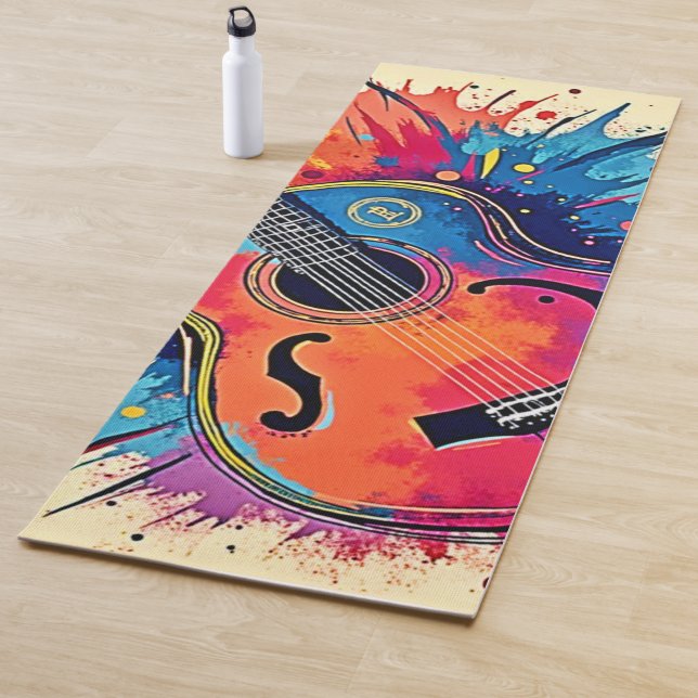 Music Explodes in Color Vibes Yoga Mat (In Situ)