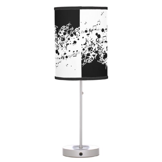 music explosion design black and white table lamp (Back)