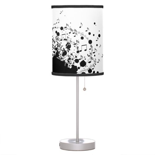 music explosion design black and white table lamp
