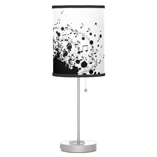 music explosion design black and white table lamp (Left)