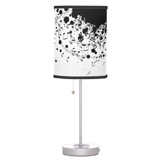 music explosion design black and white table lamp (Right)
