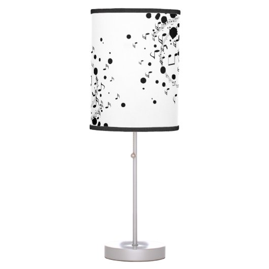 music explosion design black and white table lamp (Front)