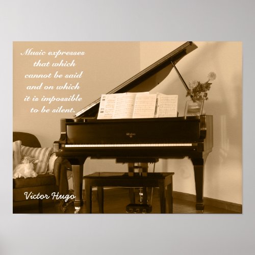 Music Expresses __ Victor Hugo quote _ art print