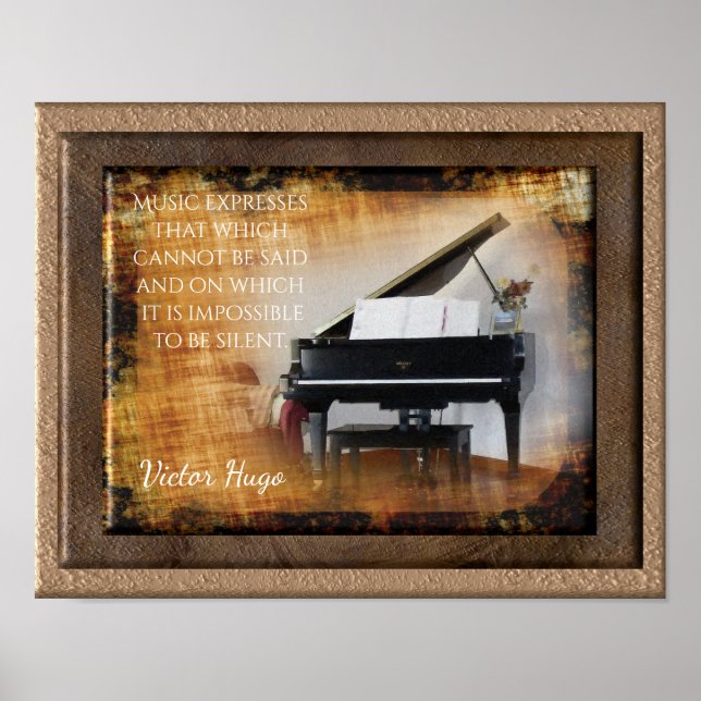 Music Expression -- Victor Hugo Quote - Art Print (Front)