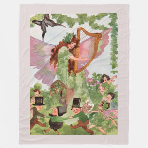 Music Faerie Playing Music Fleece Blanket