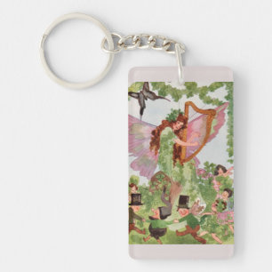 Music Faerie Playing Music Keychain