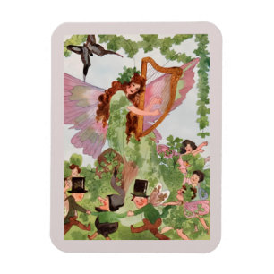 Music Faerie Playing Music Magnet