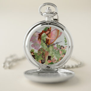 Music Faerie Playing Music Pocket Watch
