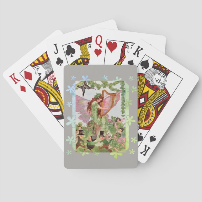 Music Faerie Playing Music Poker Cards (Back)