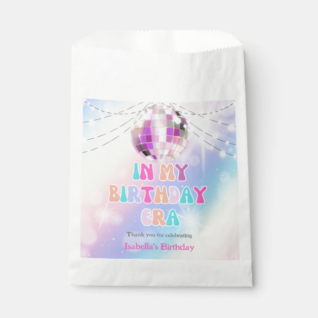 Music Fan In My Birthday Era Birthday Favor Bag (Front)