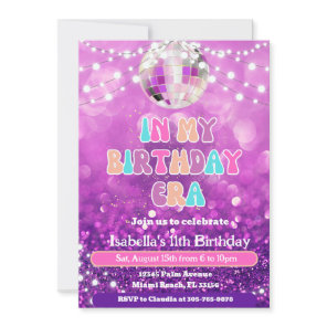 Music Fan In My Birthday Era Birthday Invitation