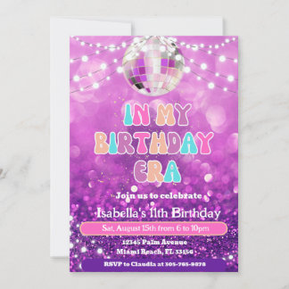 Music Fan In My Birthday Era Birthday Invitation