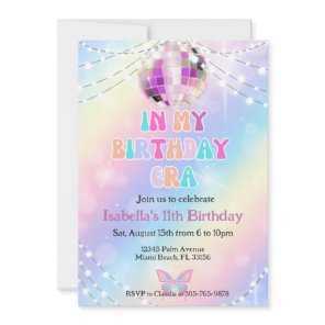 Music Fan In My Birthday Era Birthday Invitation