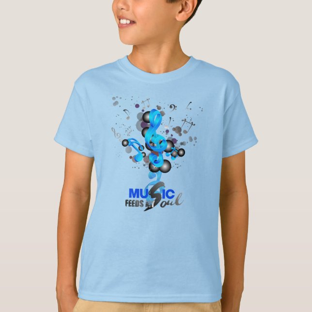 Music Feeds My Soul | Kids T-Shirt (Front)