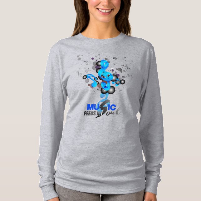 Music Feeds My Soul | Women's Long Sleeve T-Shirt (Front)