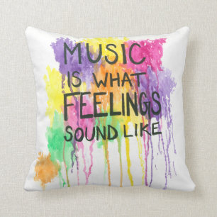 Music & Feelings Throw Pillow