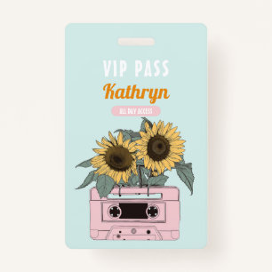 Music Festival Birthday Party VIP Badge