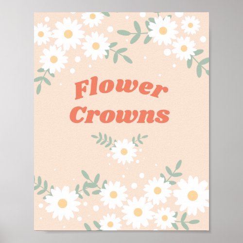 Music Festival Daisy Flower Crown Print