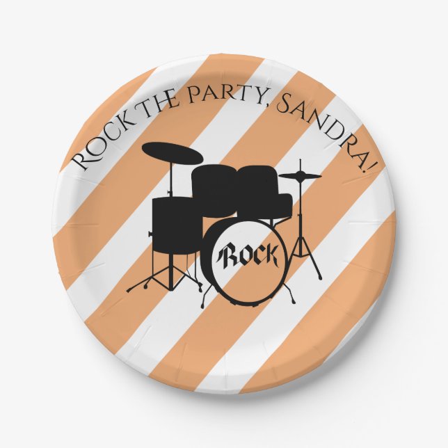 Music Festival Daisy Hippie Gifts for musicians Paper Plates (Front)