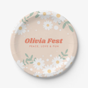 Music Festival Daisy Hippie Paper Plates