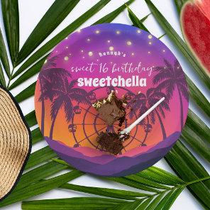 Music Festival | Ferris Wheel Palms Sweet 16 Paper Plates
