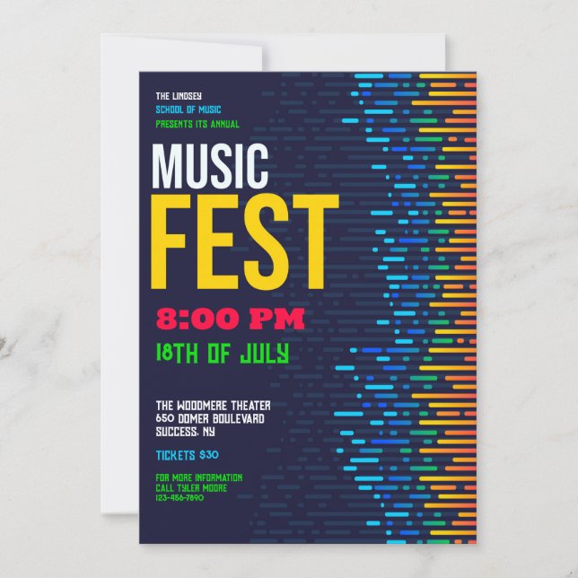 Music Festival Invitation (Front)