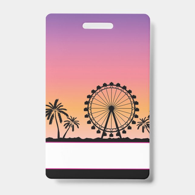 Music Festival Party Badge (Front)