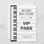 Music Festival Pass Piano Keyboard Theme Template at Zazzle