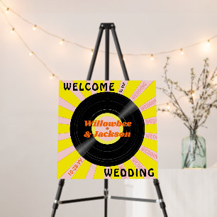 Music Festival Vinyl Record Wedding Welcome Sign