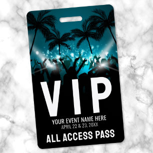 Music Festival VIP Pass Badge
