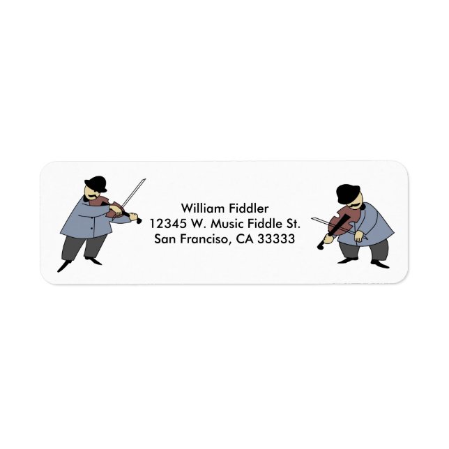 Music Fiddle Players Violin Folk Fiddler Musician Label (Front)