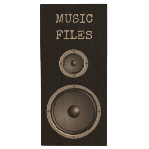 Music Files Wood Flash Drive